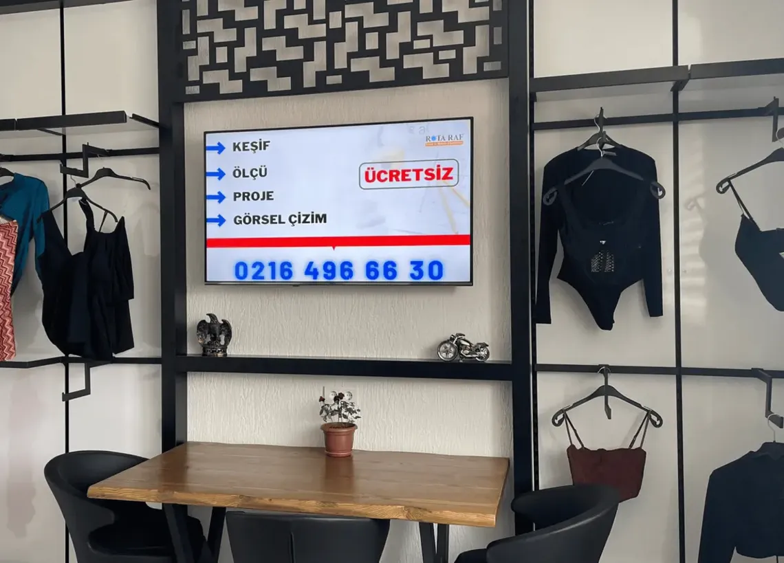 Tekstil Showroom Rafları, uygulama fotoğrafı 2